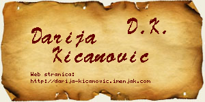 Darija Kićanović vizit kartica